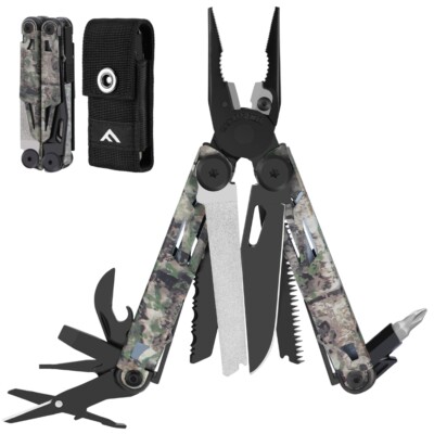 15-in-1 Multitool Plier Multi Tool Pocket Knife  Stainless Steel w/Sheath