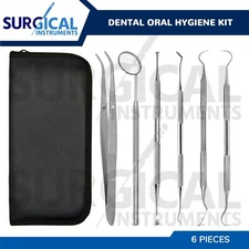 Professional Dental Oral Hygiene Kit 6 Tools Deep Cleaning Scaler Teeth Care Set