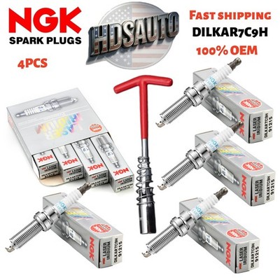 4PCS Genuine Spark Plug NGK DILKAR7C9H 91215 for NISSAN JUKE 2011-2017 1.6T L4