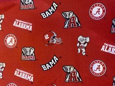 12 Yards 3 Univ Of Alabama Crimson Tide Football Cotton 43/44 Fabric Bama