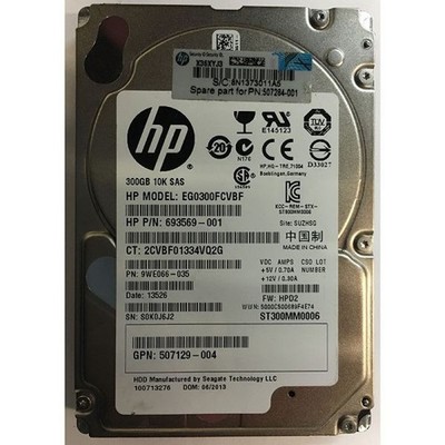 Seagate HP EG0300FCVBF 300GB 2.5'' 10K SAS Hard Drive 693569-001