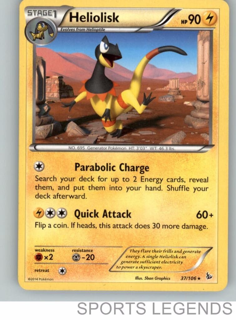 2014 pokemon Flashfire rare Heliolisk 37/106