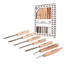 Stubai 510201 Assortimento sgorbie e coltelli 7 pzi, Rosso (Rot), M, Set di 7 Pe