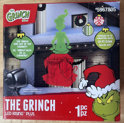 Grinch Lightshow Multi-function Red Green Pops Out Chimney LED 5967805 Christmas