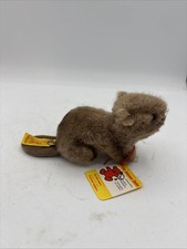 Vintage Steiff PADDY the BEAVER 1981-1989 Button Tag 1470/12 Collectible M1