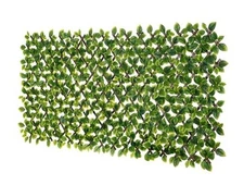 Naturae Decor PVC Expandable Trellis - Outdoor Privacy Screen - Mint Leaves