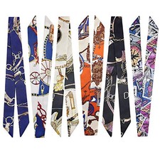 2/6/10Pack Scarf Bags for Women Handbag Scarfs Band Hair 6pcs - Bright Black