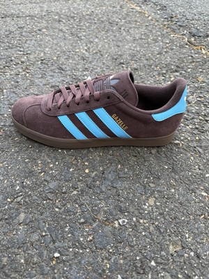 adidas Originals Gazelle Shadow Brown Blue Gum Men's Sizes 6-13