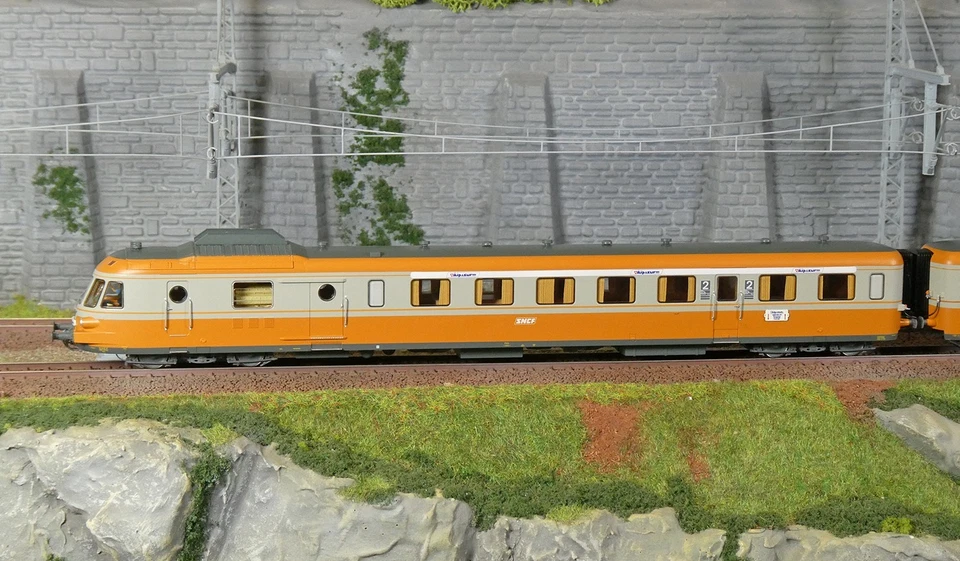 Jouef HJ2463 Autorail diesel RGP 1 avec remorque, SNCF, gris/orange, alpazur - Photo 4/4