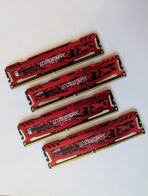 Crucial Ballistix Sport LT 32GB 4 x 8GB DDR4-2400 PC4-19200
