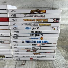 Nintendo Wii Bundle Lot Of 31 Video Games Mario Disney Just Dance Donkey Kong