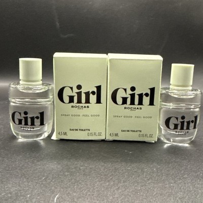Lot Of 2 ~ Rochas Girl Eau de Toilette Spray 0.15 oz 4.5ml for Women - BNIB