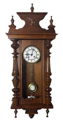 Antique 1880s Schlenker Kienzle  Walnut Wall Clock Fully Serviced