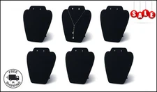 Necklace Display Stand Black Velvet Jewelry Pendant Neck Organizer Lot 6 Pack