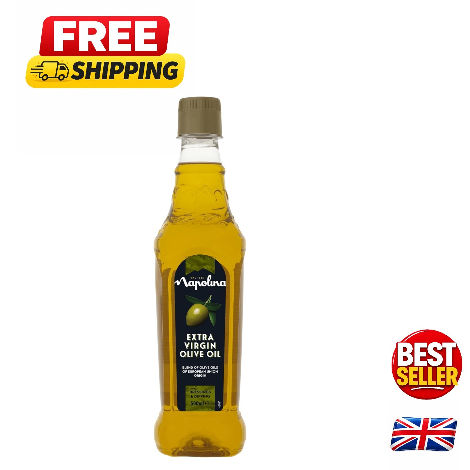 Extra Virgin Olive Oil 500ml - Cold Pressed for Flavorful Dishes
