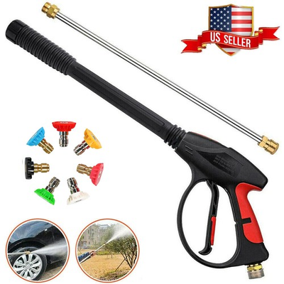 #ad 4000PSI High Pressure Car Power Washer Spray Gun Wand Lance 7pcs Nozzle Tips Kit $32.90