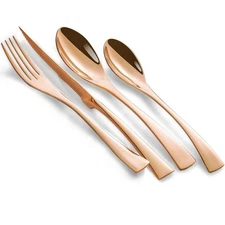 Silverware Set for 4, 16 Piece, Food Grade Stainless Steel Flatware Set, Rose...