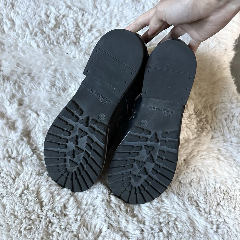 Dromedaris Kara Embroidery Black Leather Boots Size 40 Women’s (9 To 9.5 US) - Image 3 of 4