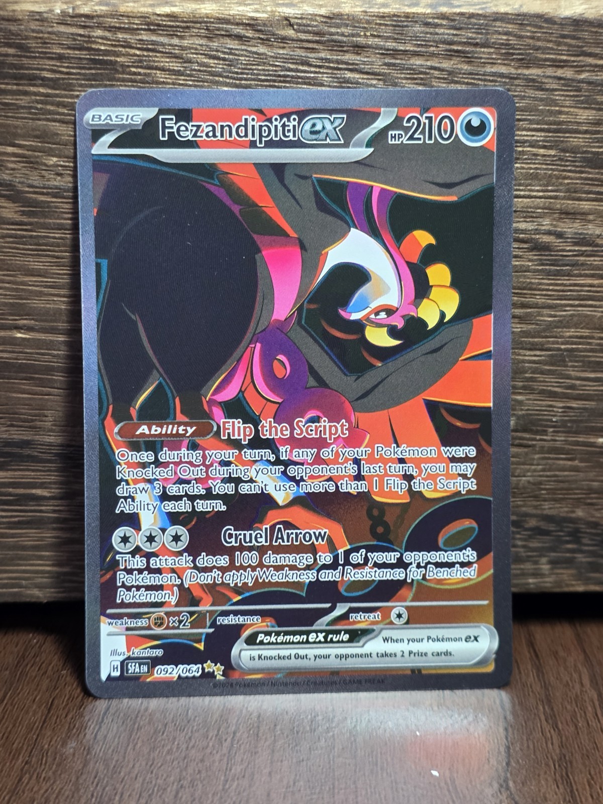 Fezandipiti ex - 092/064 - Pokemon Shrouded Fable Special Illustration Rare NM
