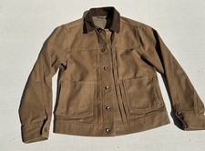 Mens Taylor Stitch Ryder Jacket Brown Canvas Chore Coat Size Small