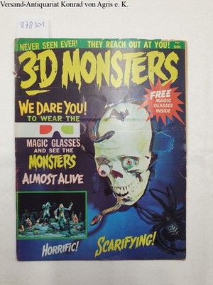 3-D Monsters No.1, 1964 - free magic glasses inside - Fair Publishing: