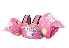 Chriffer Kids Swim Vest Jackets Floater Vest Pink Pony 3-7 Y/33-55 Lbs