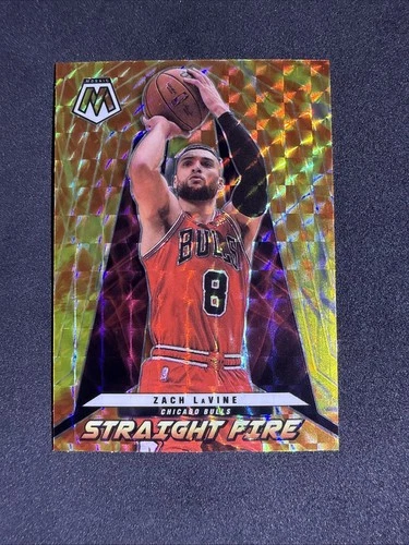 2021-22 Panini Mosaic Zach Lavine #5 Case Hit SSP Straight Fire Insert Prizm