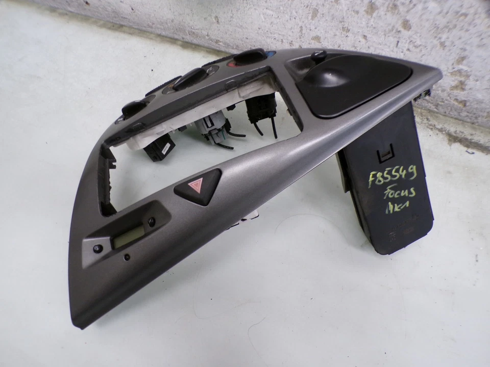 Mittelkonsole Ford Focus MK1 Radioblende Klimabedienteil Silber Blende *F85549* - Bild 3 von 4