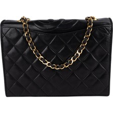 Chanel Quilted Lambskin CC Single Flap Shoulder Bag Coco CC Tasche