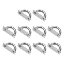 10Pcs Arch Bridge Buckle Metal D-Ring Connector 25x13x4mm Silver