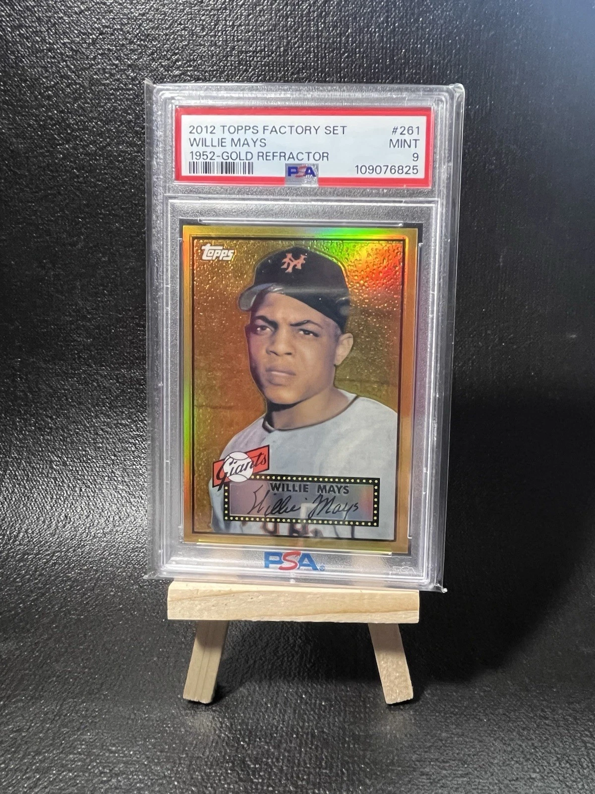 Deal for Willie Mays 2012 Topps Factory Set 1952 Gold Refractor #261 Giants PSA 9