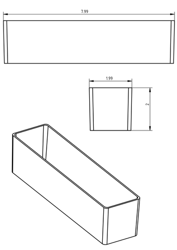 36pc 2x8" Drawer Organizer Bins Modular Storage Hardware Craft Toolbox - 第 3/13 張圖片