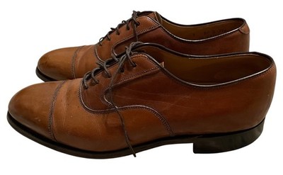 Johnston & Murphy Melton Cap Toe Dress Shoes Size 7 D Brown Leather Oxford