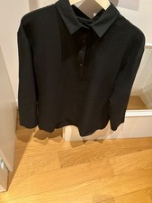 Blusenshirt Damen, schwarz, langarmig, neu un...