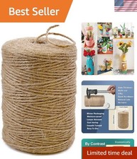 Eco-Friendly 600 Feet Natural Jute Twine - Perfect for Crafts Gift Wrapping