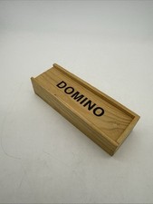 Vintage Wooden Domino Set, Wooden Box Instructions Dragon Design Complete