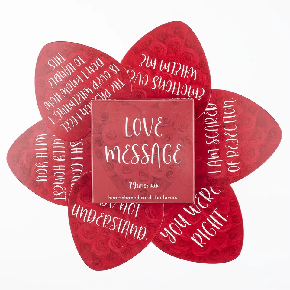 Love Message Oracle Cards 79Cards Heart-Shaped Leisure Entertainment Tarot Card Foto 2 de 4