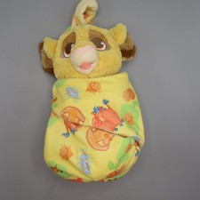 Disney Parks Babies Plush Lion's King Baby Simba Stuffed Animal Swaddle Blanket