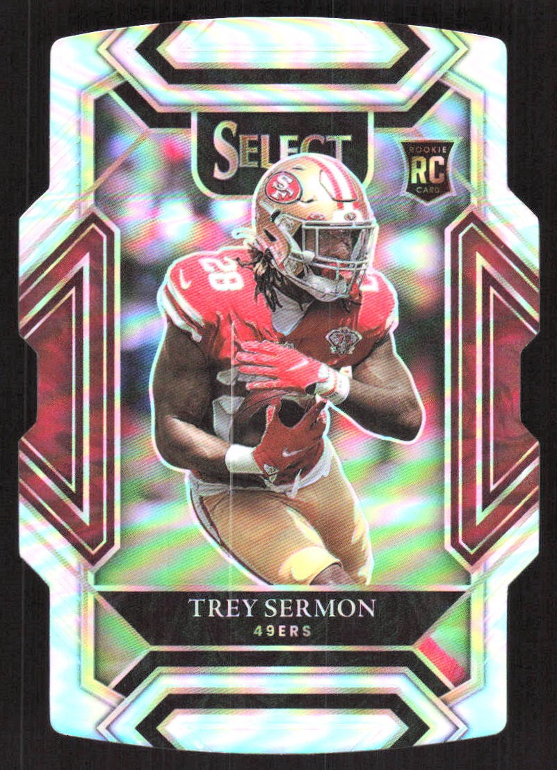 243G 2021 Panini Select #268 Trey Sermon Silver Prizm Die Cut