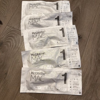 Count Of 5 McGrath Mac 1 Video Laryngoscope Blades Exp 2023