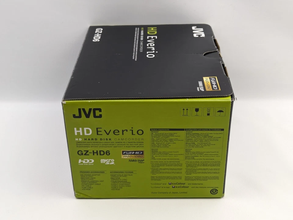 JVC Everio GZ-HD6 3CCD 120GB Hard Disk Drive HD Camcorder X.V. Colour New - Image 4 of 4