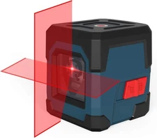 Red Cross Line Laser Level Self-Leveling 360° Rotatable with Battery