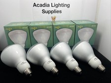 ⚡️ Lot Of 4 15 Watt BR30 Compact fluorescent Medium Base 5000K 120 Volt USA MADE