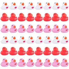 48 Pcs Valentine's Day Rubber Duckies, 2'' Mini Valentine Themed Ducks, 3 Col...