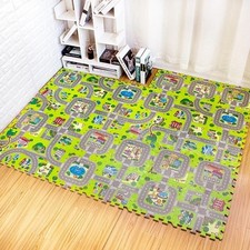 9PCS Kids EVA Foam Puzzle Play Mat Road Traffic Soft Floor Tiles Baby Playmat