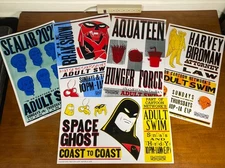 RARE! Adult Swim 2001 Originals COMPLETE Set of 5 Promo Posters Cartoon Network