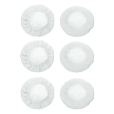 6pcs 7"-8" Car Polisher Bonnet Buffing Pad Lamb's Wool, White
