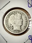 1907-P Barber Dime 90% Silver VG Wreath/Rim Circulated Details Sleeved FREE SHIP