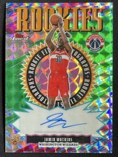 Jamir Watkins 2025-26 Topps Finest Green Geometric Refractor Auto RC /75 #RFA-JW