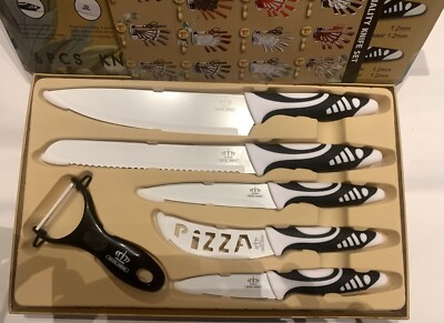 6 Pcs Knife Set mit Keramikschäler Royal Swiss Switzerland 